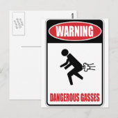 危険おもしろいガス ポストカード (正面/裏面)