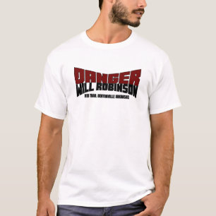 危険がロビンソンMTBマウンテンバイクトレイルAR Tシャツ