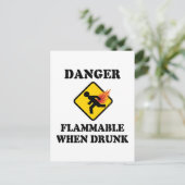 危険が燃える時飲におもしろい- Fart Umous ポストカード (スタンド正面)