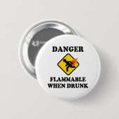 危険が燃える時飲におもしろい- Fart Umous 缶バッジ (正面&裏面)