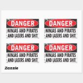 危険だ!シール 長方形シール (シート)