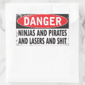 危険だ!シール 長方形シール (バッグ)