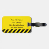 危険だ!感情的な手来荷物の荷札 ラゲッジタグ (裏面横)