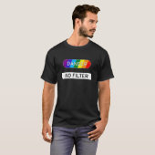 危険なしフィルターLgbtqiaレインボー Tシャツ (正面フル)