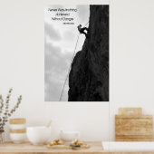 「危険なし」白黒登山ポスター ポスター (キッチン)