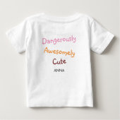 危険なほどかわいい名入れ ベビーTシャツ (裏面)