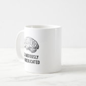 危険なほどにovereducated コーヒーマグカップ (正面左)