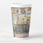 危険なほど近いおもしろい カフェラテマグ (正面)