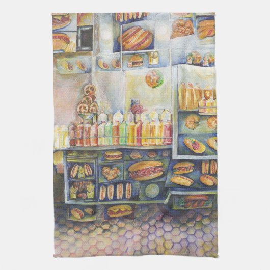 危険なほど近いおもしろい キッチンタオル (縦)