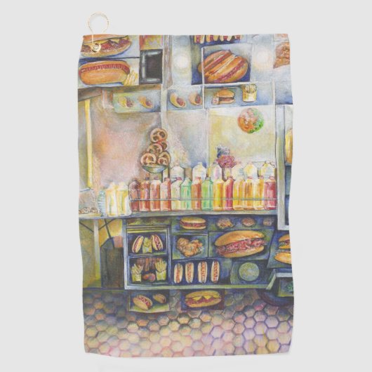 危険なほど近いおもしろい ゴルフタオル (正面)