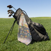 危険なほど近いおもしろい ゴルフタオル (グリーン)