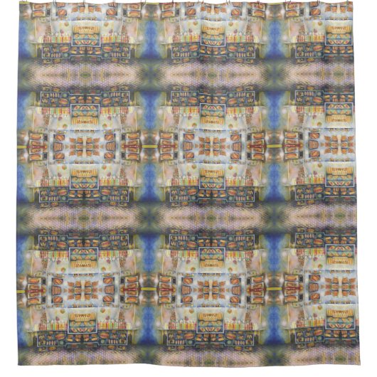 危険なほど近いおもしろい シャワーカーテン (正面)