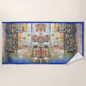 危険なほど近いおもしろい ビーチタオル (正面)