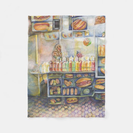 危険なほど近いおもしろい フリースブランケット (正面)