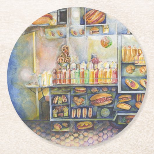 危険なほど近いおもしろい ラウンドペーパーコースター (正面)