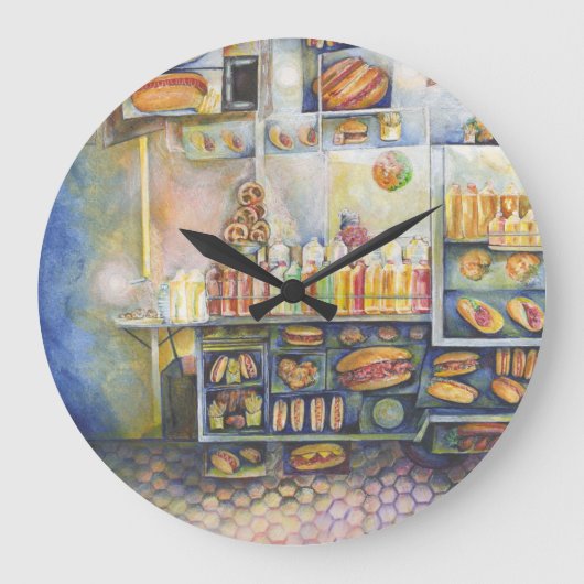 危険なほど近いおもしろい ラージ壁時計 (正面)