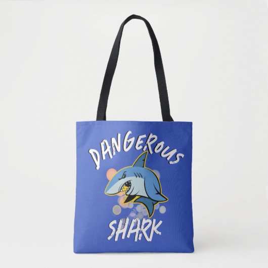 危険なシャークTシャツ トートバッグ (正面)