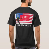 危険なシングルステータス 基本の黒Tシャツ Tシャツ (裏面)