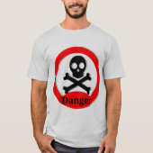 危険なドクロのペアTシャツ Tシャツ (正面)