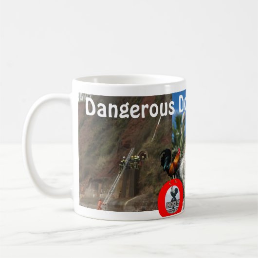 危険なドーキング国:野生生物警告の注意 コーヒーマグカップ (左)