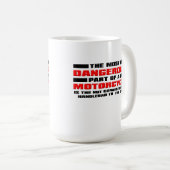 危険なナットのバイおもしろいクダートバイクモトクロス コーヒーマグカップ (正面右)