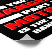 危険なナットバイクおもしろいダートバイクモトクロス ポスター (角)