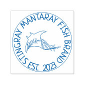 危険なフローラ魚マンタ線 セルフインキングスタンプ (デザイン)