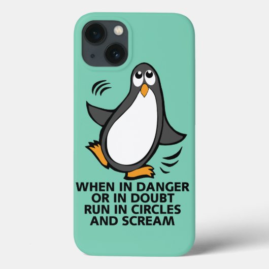 危険な場合またはペンギンおもしろいグラフィックの疑い Case-Mate iPhoneケース (裏面)