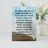 危険な時間のフラットグリーティングカードのための祈りの言葉 カード (スタンド正面)