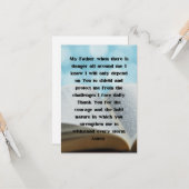 危険な時間のフラットグリーティングカードのための祈りの言葉 カード (正面/裏面インサイチュ)