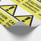 危険な機械標識に注意する ラッピングペーパー (角)