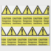 危険な機械標識に注意する ラッピングペーパー (フラット)