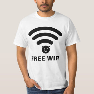 危険な無料Wifi Tシャツ