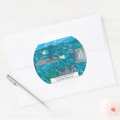 「危険な生物」スタンプ ラウンドシール (封筒)