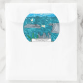 「危険な生物」スタンプ ラウンドシール (バッグ)