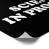 危険な科学実験中 - おならに火をつけるユーモア ポスター (角)