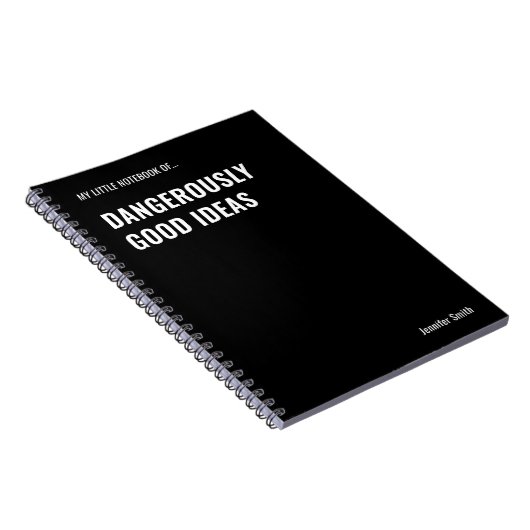 危険な良いアイディアおもしろい引用文 ノートブック (右側)