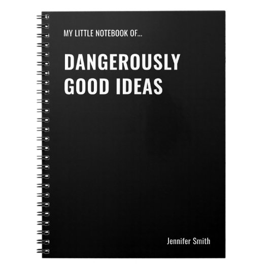 危険な良いアイディアおもしろい引用文 ノートブック (正面)