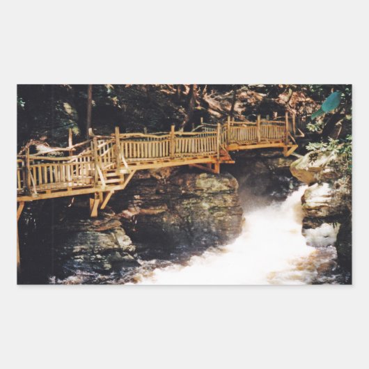 危険な道 長方形シール (正面)