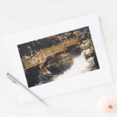 危険な道 長方形シール (封筒)