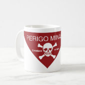 危険な鉱山！コーヒーマグ コーヒーマグカップ (正面左)