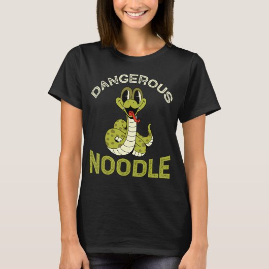 危険な麺，スネークジョーク，ホビースネーク， Snake L Tシャツ (正面)