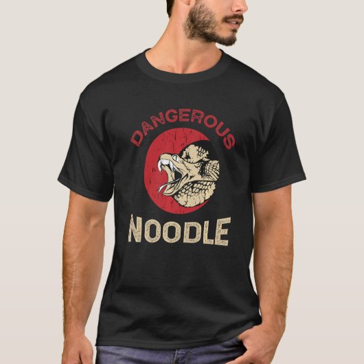 危険な麺,ホビーヘビ,スネークジョーク,ヘビL Tシャツ (正面)