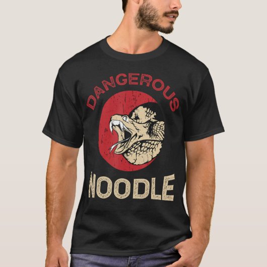 危険な麺,ホビーヘビ,スネークジョーク,ヘビL Tシャツ (正面)