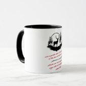 危険に直面する勇敢な鹿感動的 マグカップ (正面左)