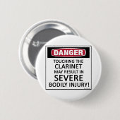 危険のクラリネット 缶バッジ (正面&裏面)