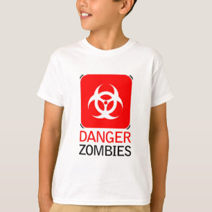 危険のゾンビ Tシャツ
