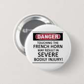 危険のフレンチ・ホルン 缶バッジ (正面&裏面)