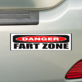 危険の屁の地帯のバンパーステッカー バンパーステッカー (車上)