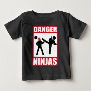 危険の忍者 ベビーTシャツ